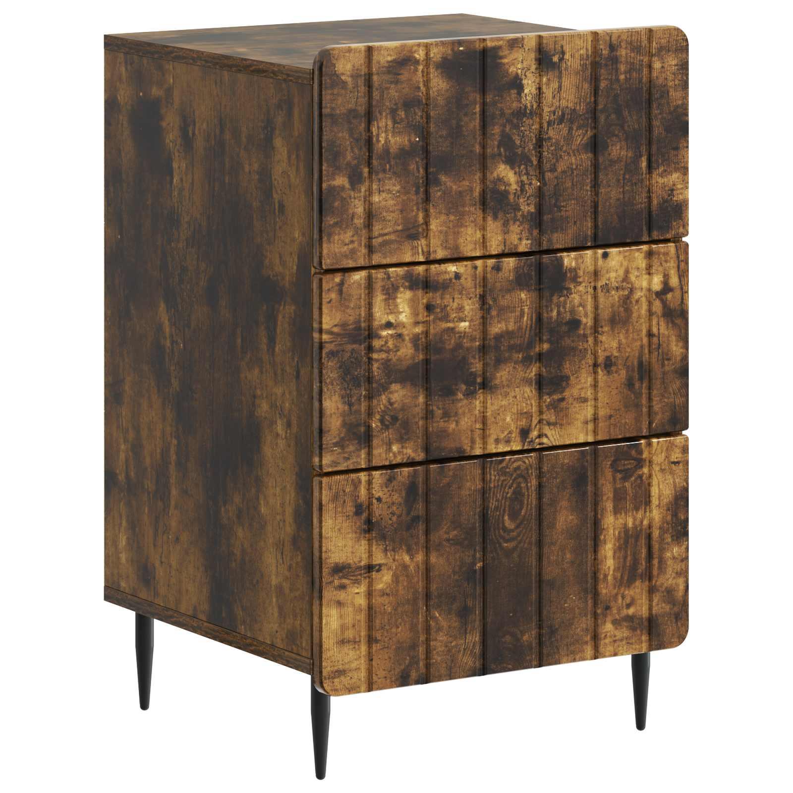 Natskab Med Skuffe 43x 41 X 68 Cm Konstrueret Træ - Røget eg