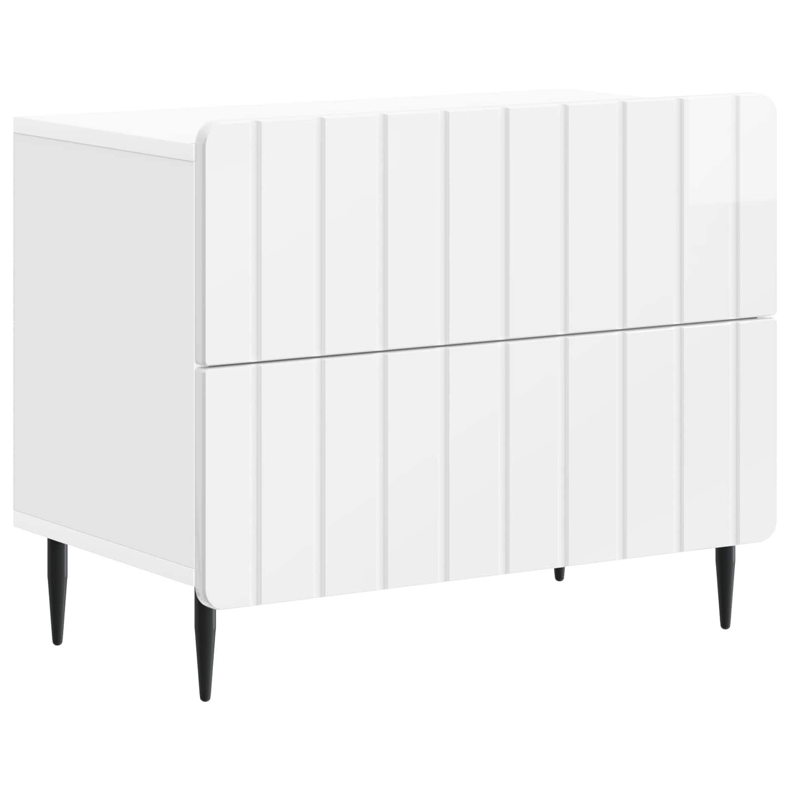 Natskab Hvid højglans 62 x 34,5 x 49,5 cm Konstrueret træ