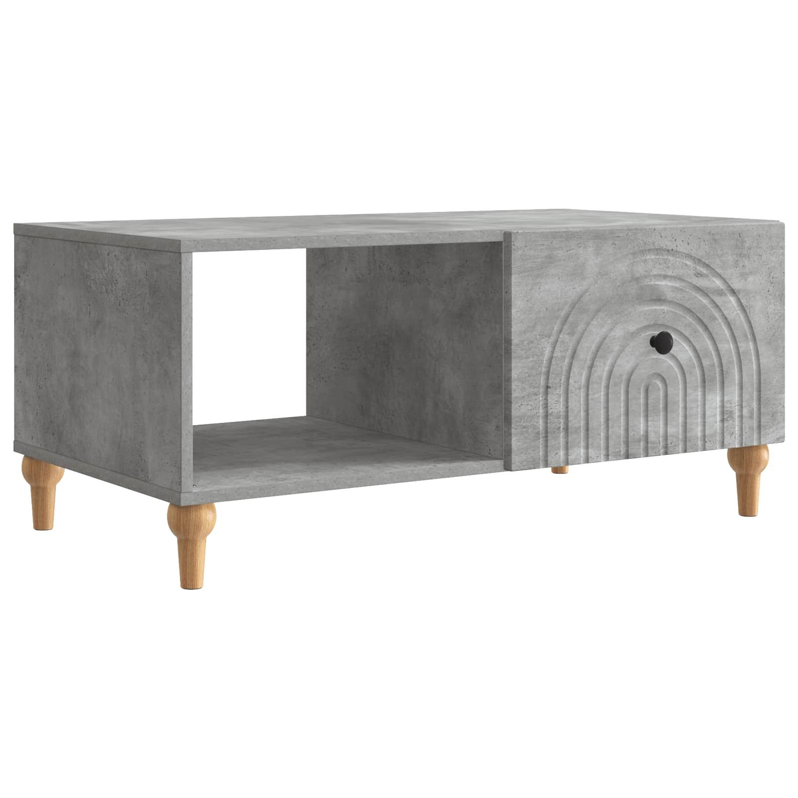 Sofabord Betongrå 90 x 50 x 40 cm Konstrueret træ