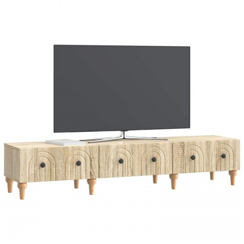 TV-skab med skuffe Sonoma-eg 147 x 34,5 x 30 cm Konstrueret træ