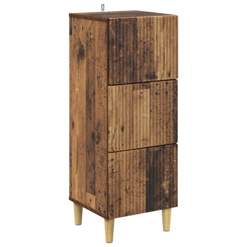 Skuffeskab Gammelt træ 33 x 34,5 x 90 cm Konstrueret træ