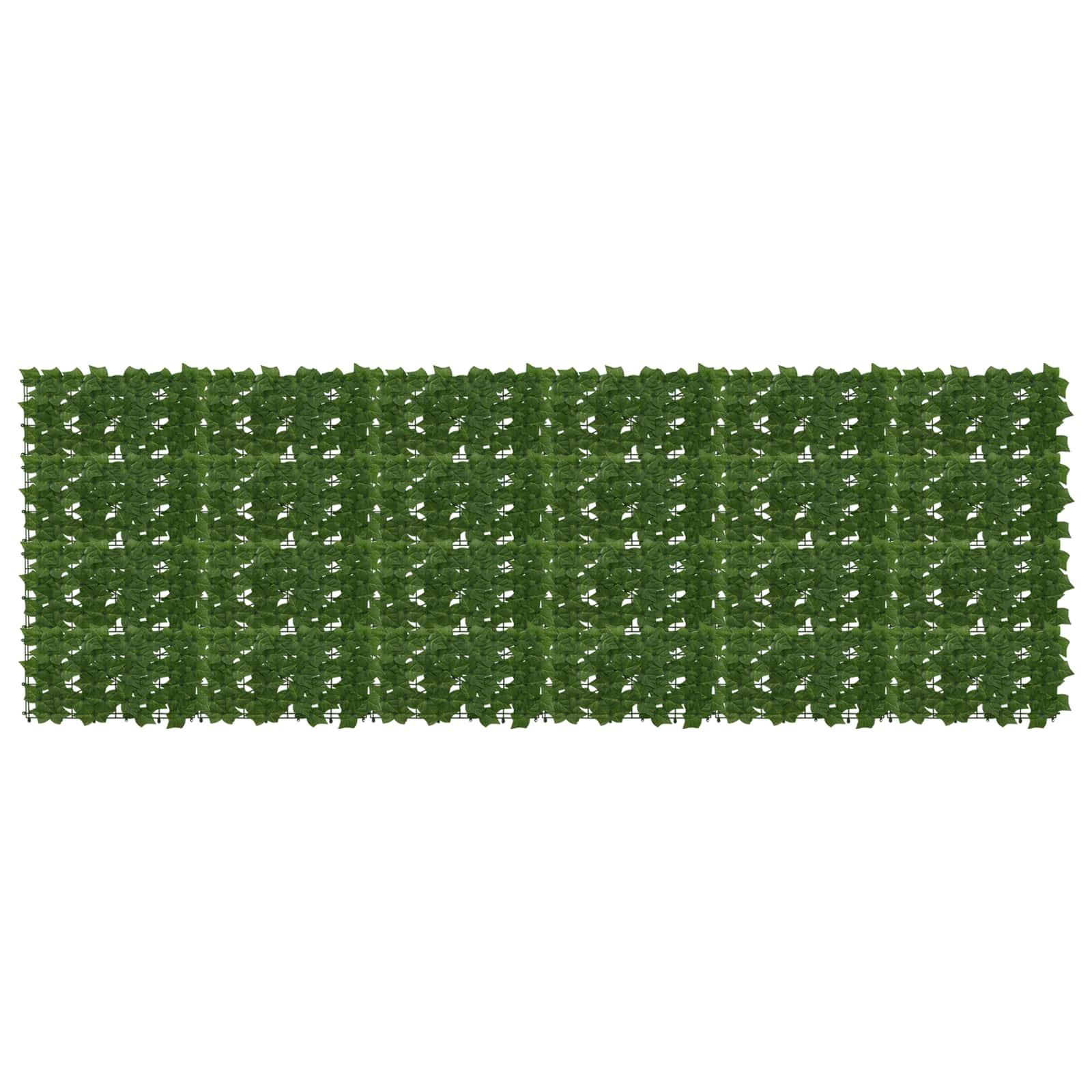 Altanscreen med blade Grøn 300 x 100 cm Polyethylen og stof