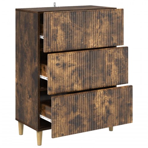 Skuffeskab Røget eg 66 x 34,5 x 90 cm Konstrueret træ