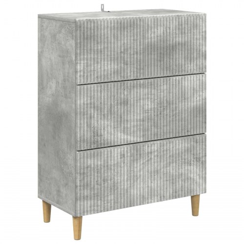 Skuffeskab Betongrå 66 x 34,5 x 90 cm Konstrueret træ