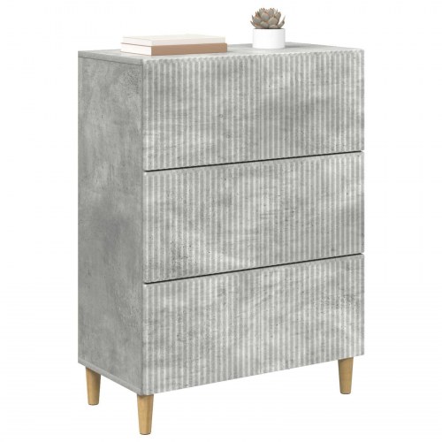 Skuffeskab Betongrå 66 x 34,5 x 90 cm Konstrueret træ