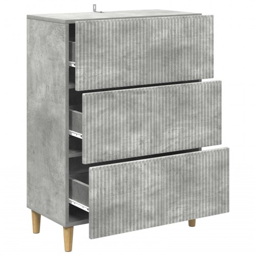 Skuffeskab Betongrå 66 x 34,5 x 90 cm Konstrueret træ