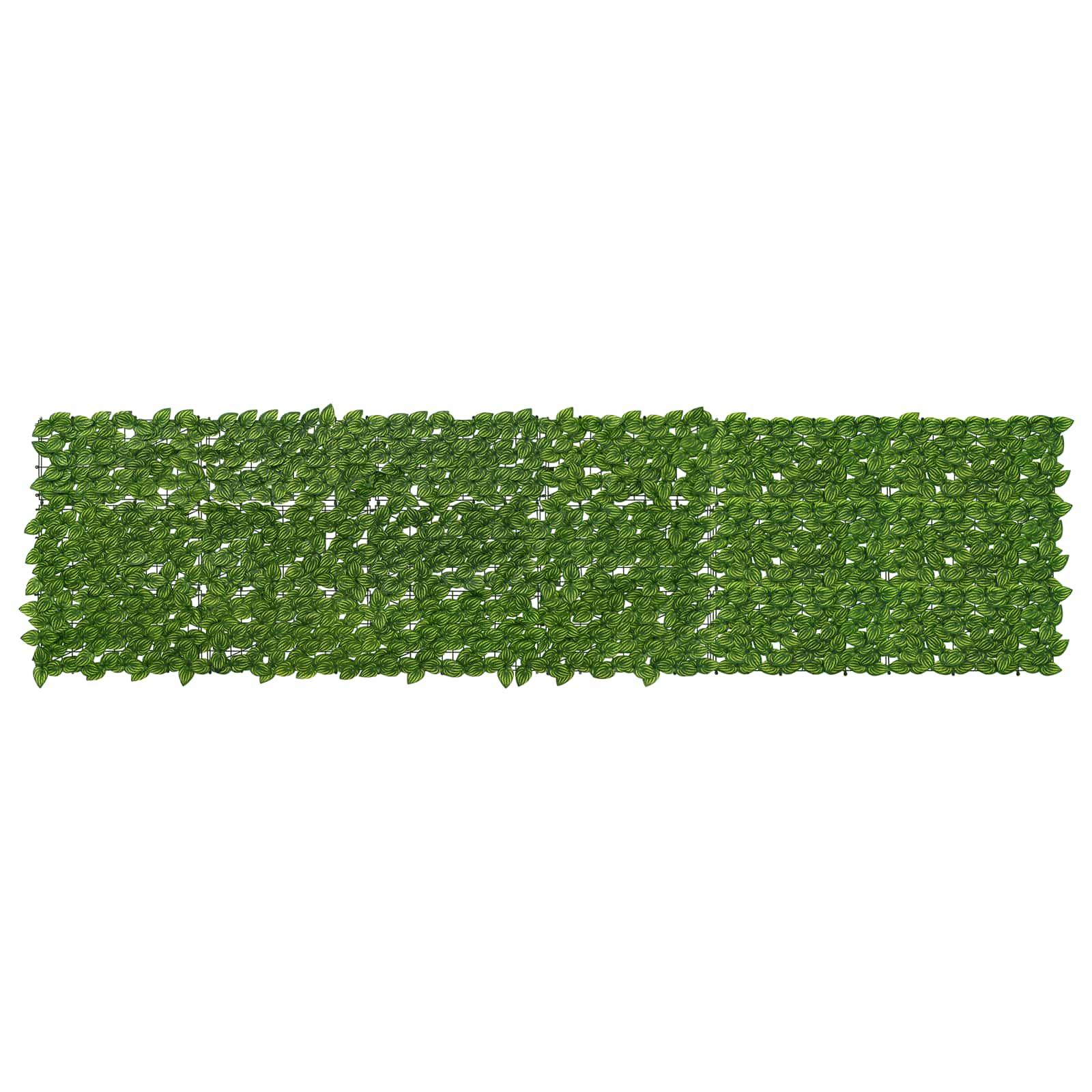 Altanscreen med blade Grøn og Gul 300 x 75 cm
