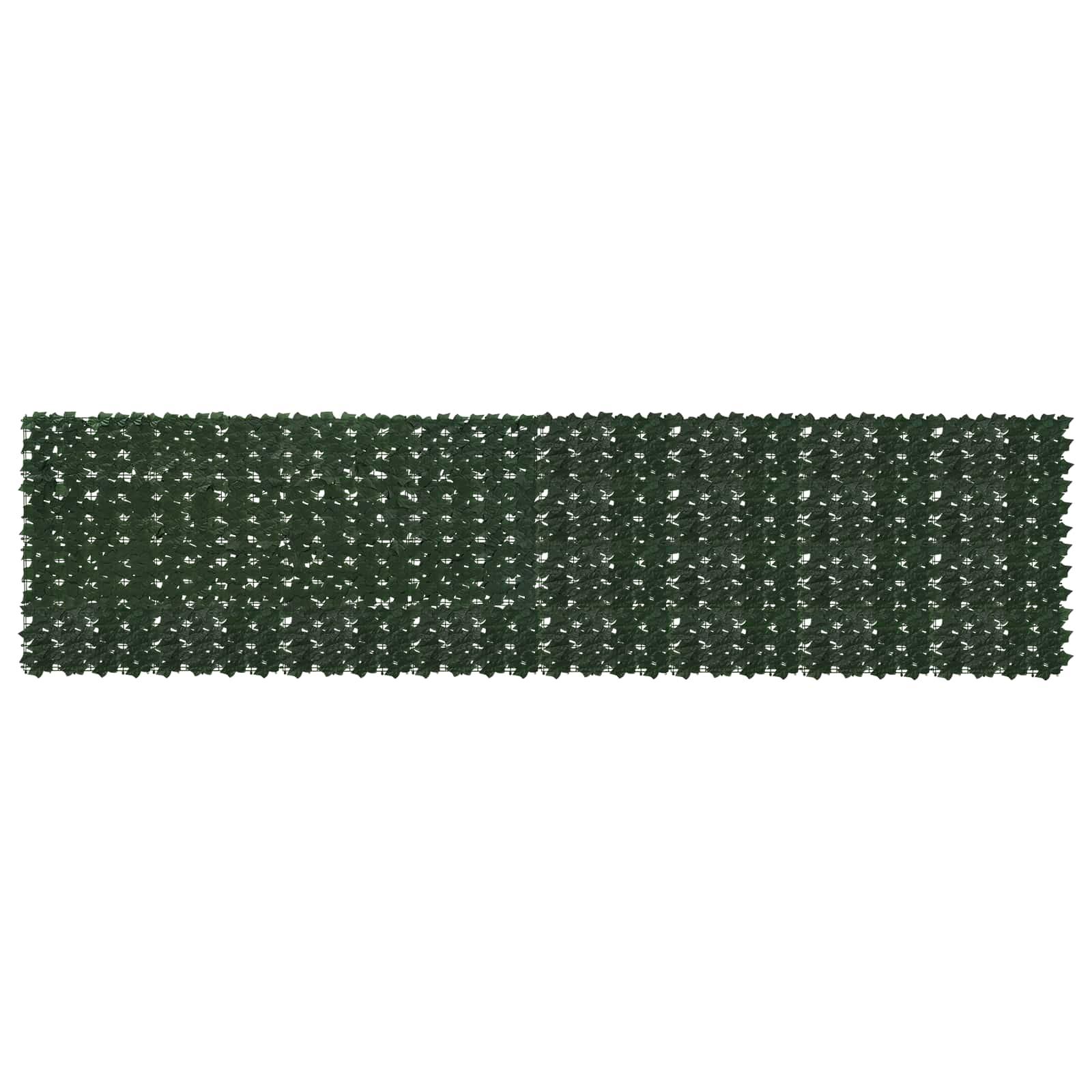Altanscreen med blade Mørkegrøn 400 x 100 cm