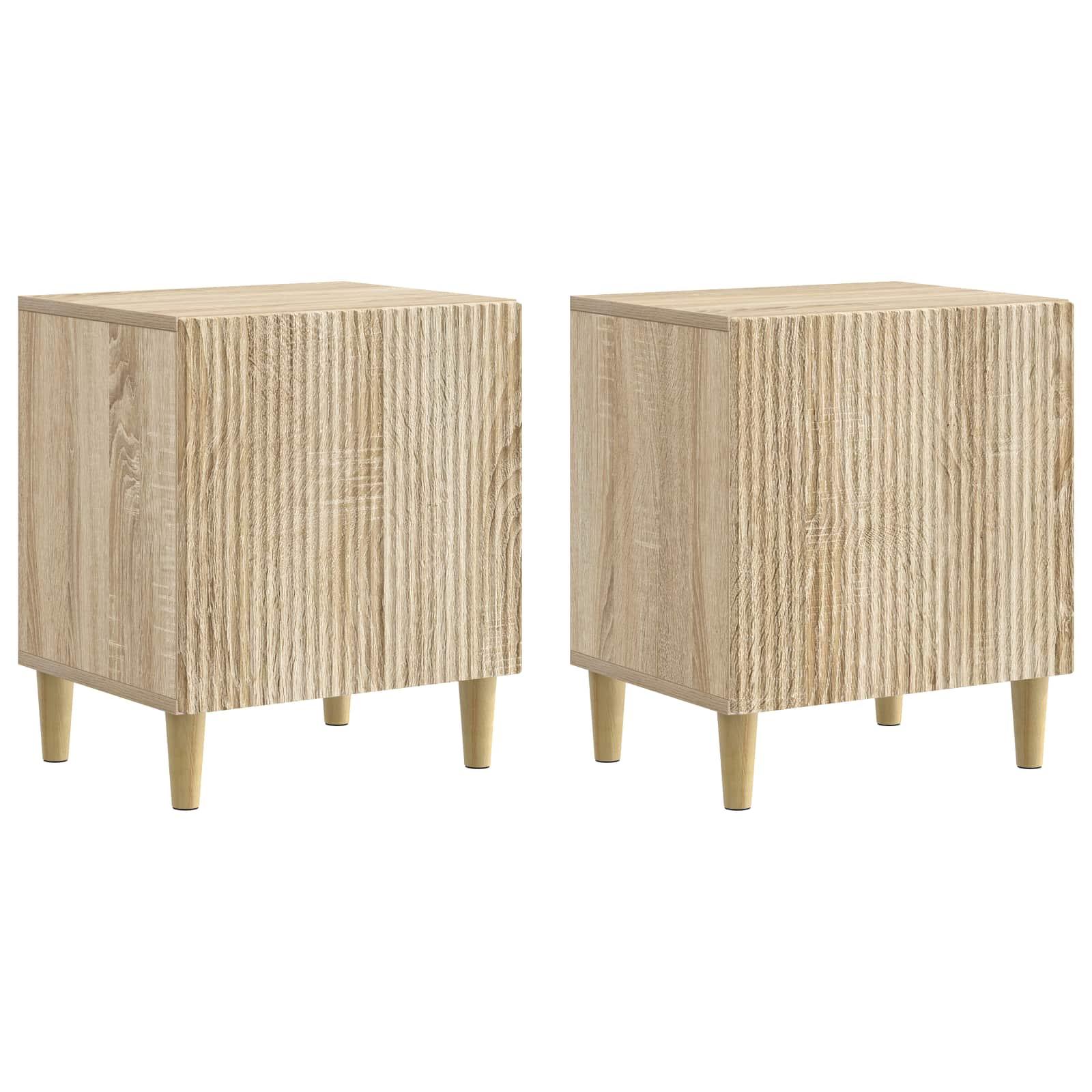Natskab 2 stk Sonoma-eg 43 x 34,5 x 50 cm Konstrueret træ