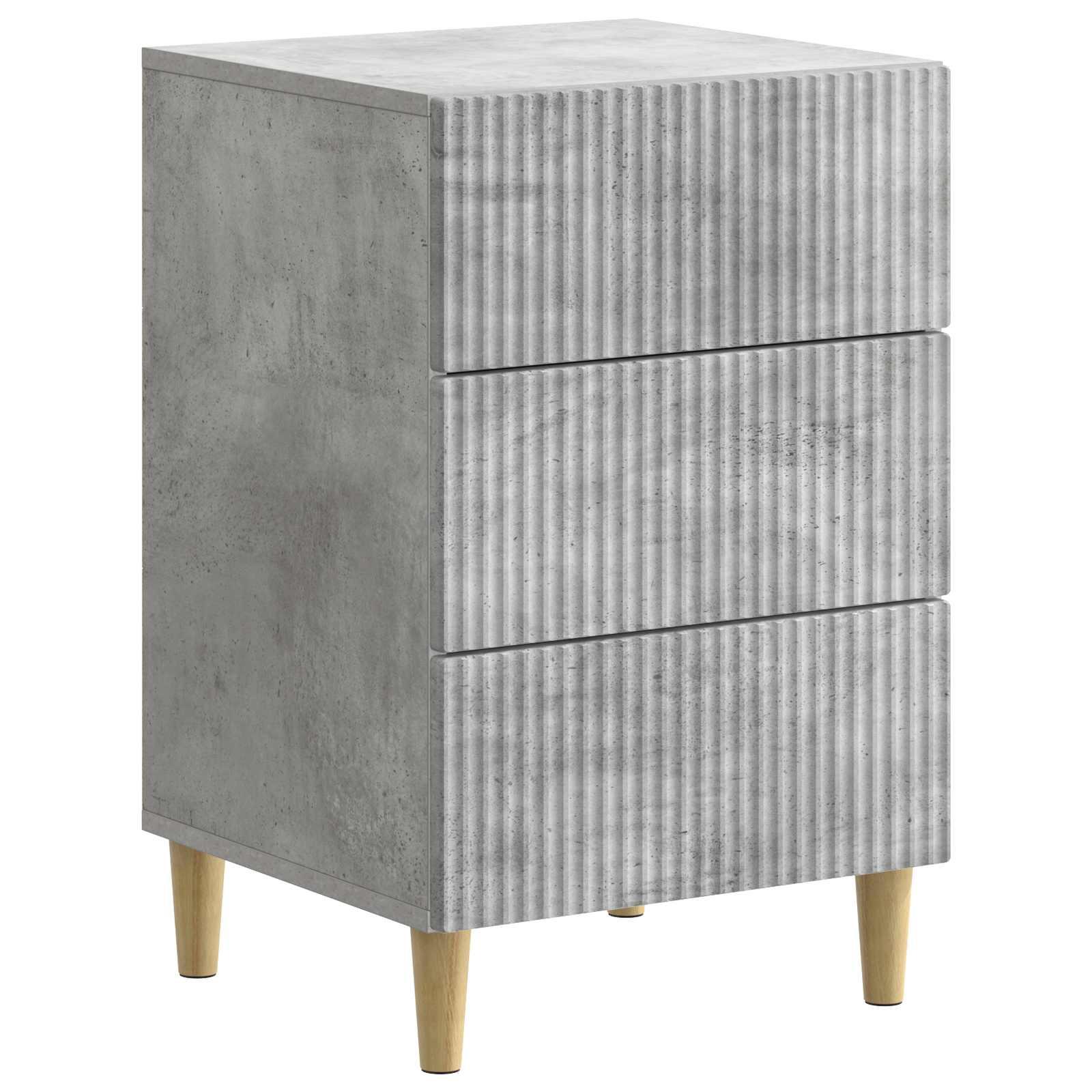 Natskab med skuffe Betongrå 43 x 41 x 66,5 cm Konstrueret træ