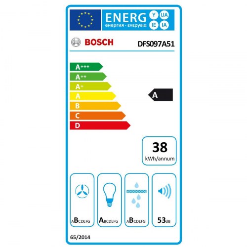 BOSCH DFS097A51 teleskopisk emhætte 90 cm - sølvfarvet metallic