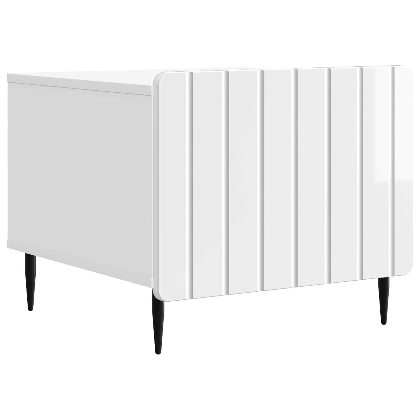 Sofabord Hvid højglans 49 x 50 x 42 cm Konstrueret træ