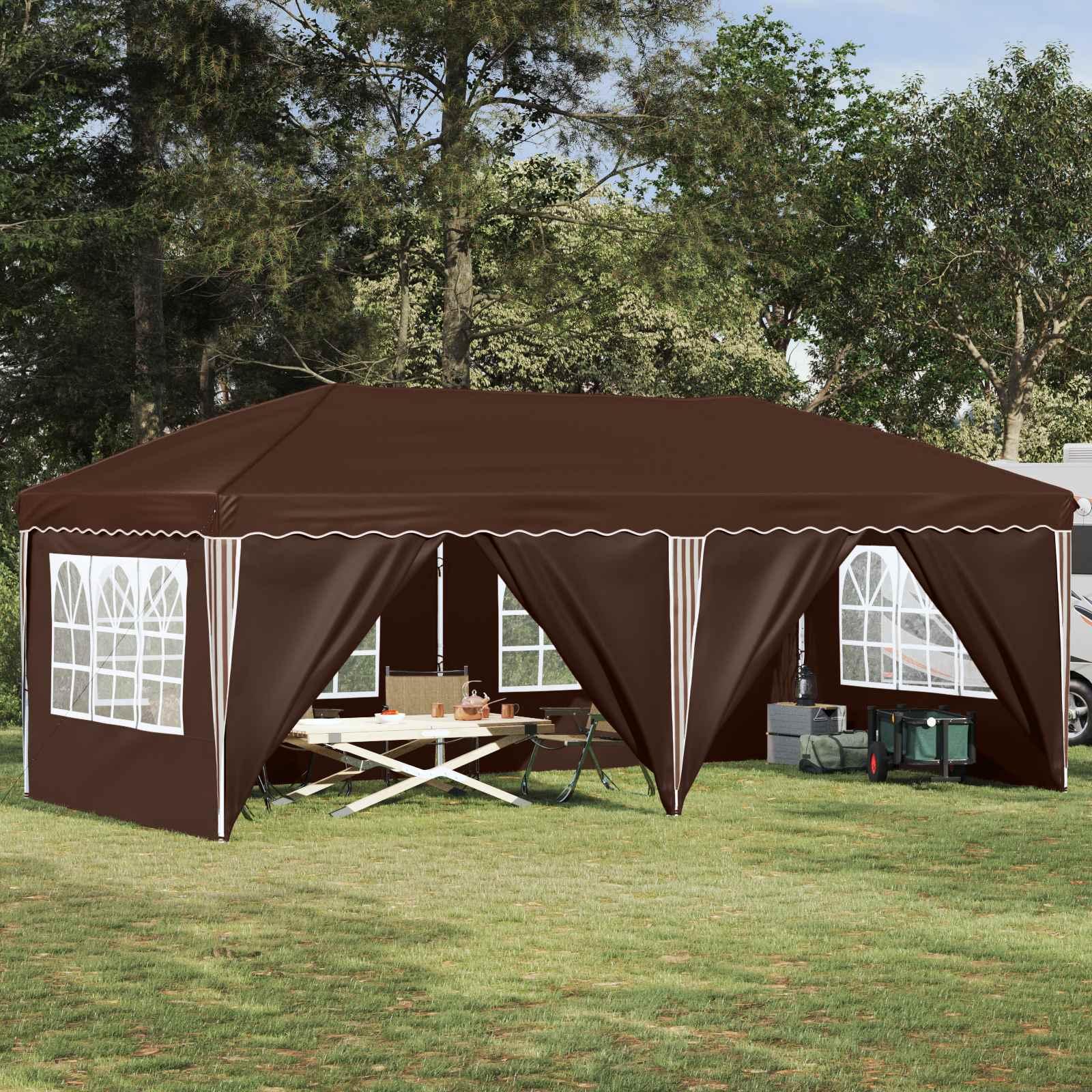 Pop-up Festtelt 575 x 288 x 245 cm Brun