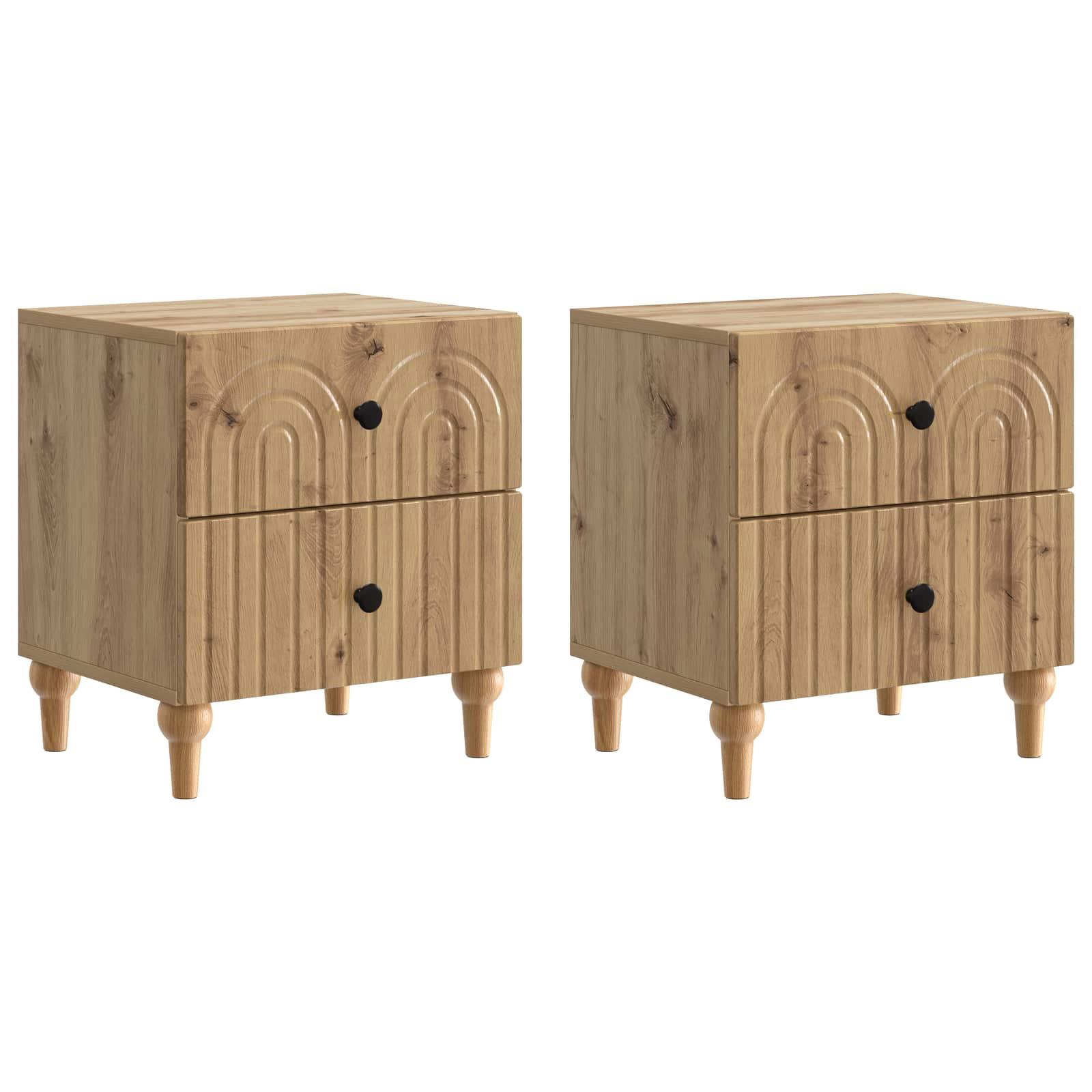 Natskab 2 stk Artisan-eg 43 x 34,5 x 48 cm Konstrueret trÃ¦