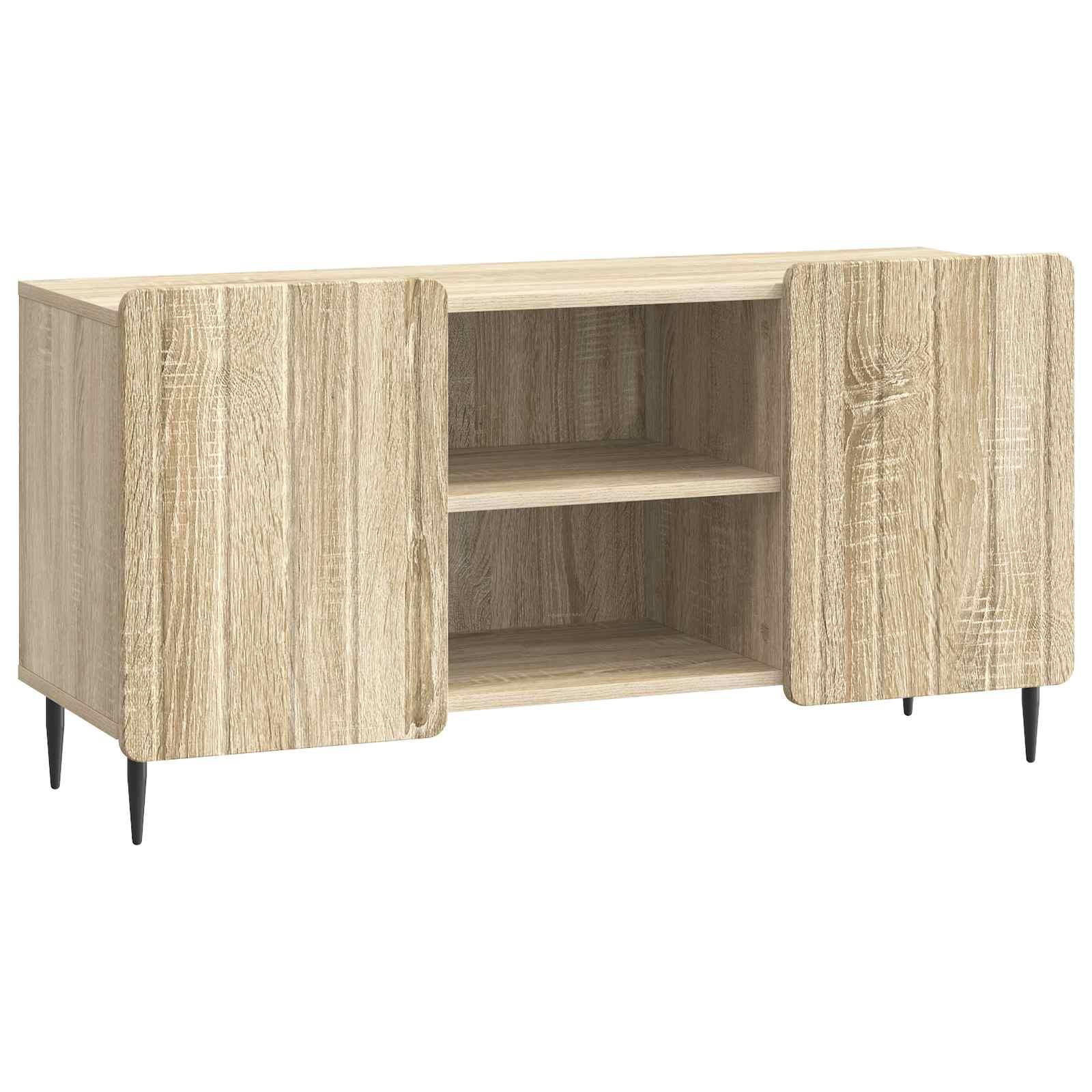 TV-bord i sonoma-eg - konstrueret træ, 102 × 34,5 × 52 cm