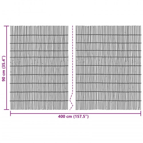 Havehegn naturfarvet siv - 400 × 90 cm rulle