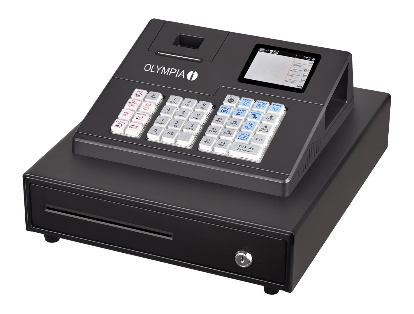 OLYMPIA K100 kasseapparat - direkte termisk, 2.000 PLU’er, 7" LED