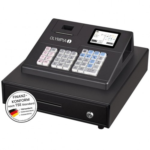 OLYMPIA K100 kasseapparat - direkte termisk, 2.000 PLU’er, 7" LED