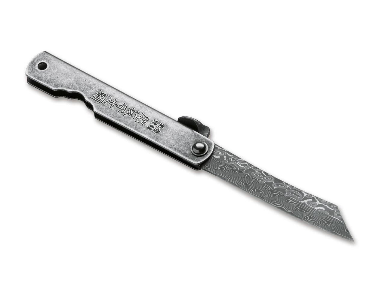 Higo Kinzoku foldekniv – damaskusblad