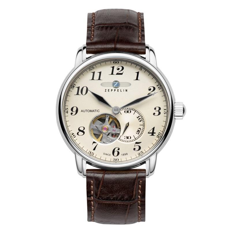 Zeppelin LZ127 7666-5 automatisk armbåndsur - brun læderrem