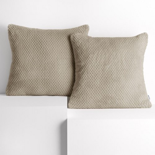 Pudebetræk Henry - cappuccino, jacquard præget, 45×45 cm, sæt af 2
