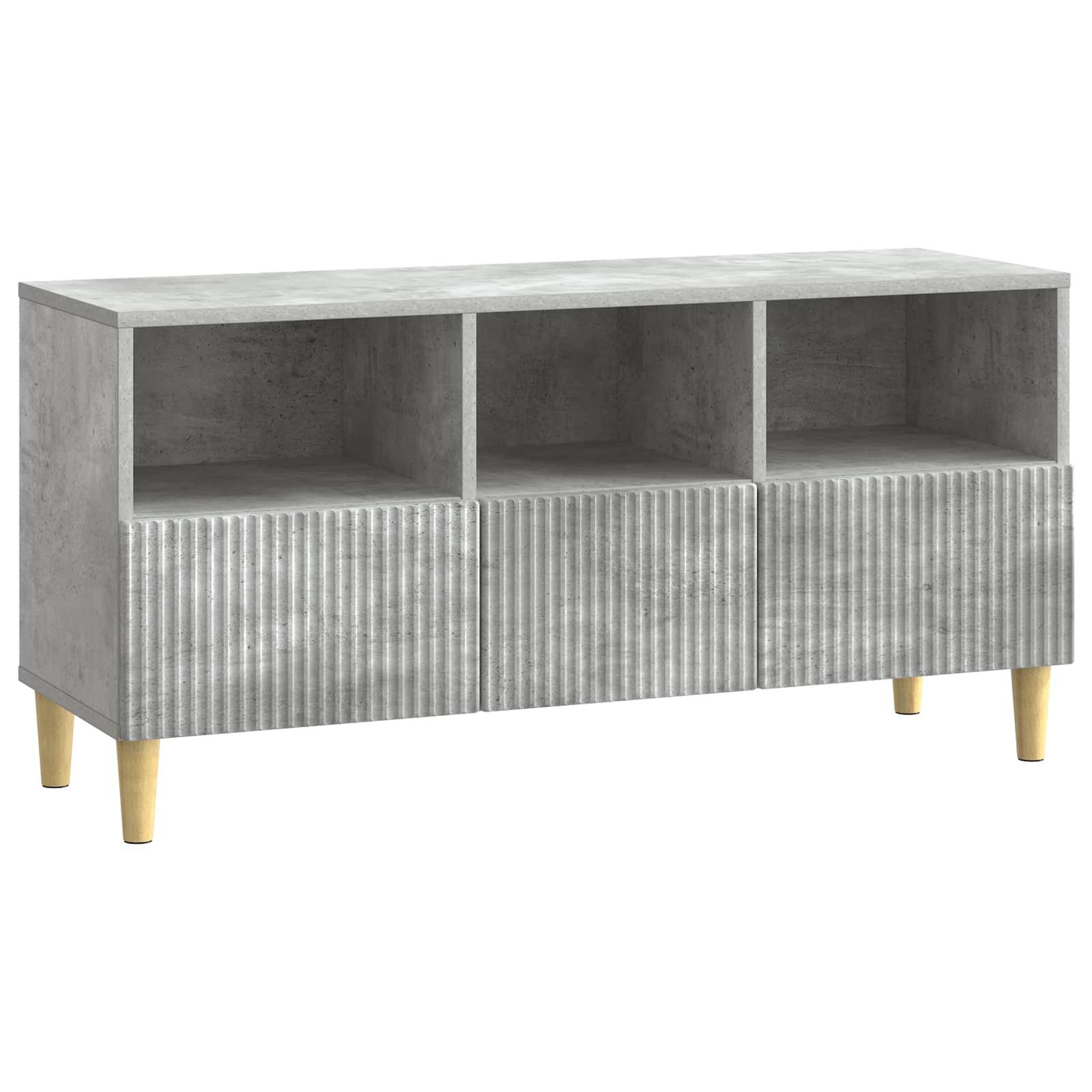 TV-skab med skuffe Betongrå 102 x 34,5 x 50 cm Konstrueret træ