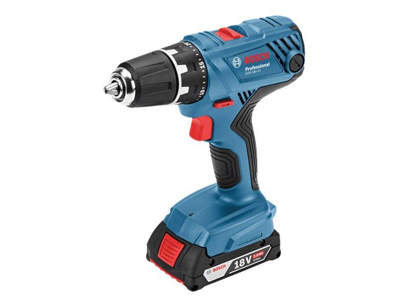 Bosch GSR 18V-21 Professional bore-/skruemaskine 18V - 2 batterier, 2-trins billede