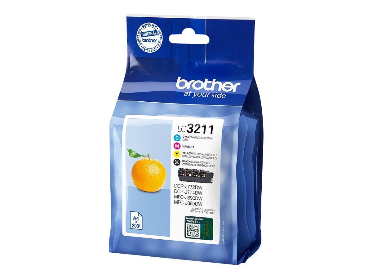 Brother LC3211 Value Pack - sort/cyan/magenta/gul blækpatroner (4-pak) billede