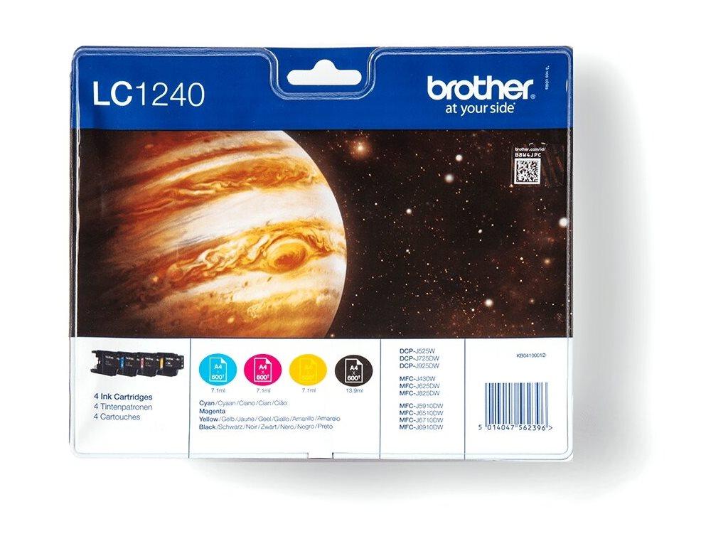 Brother LC1240 Value Pack - sort/cyan/magenta/gul blækpatroner, op til 600 sider billede