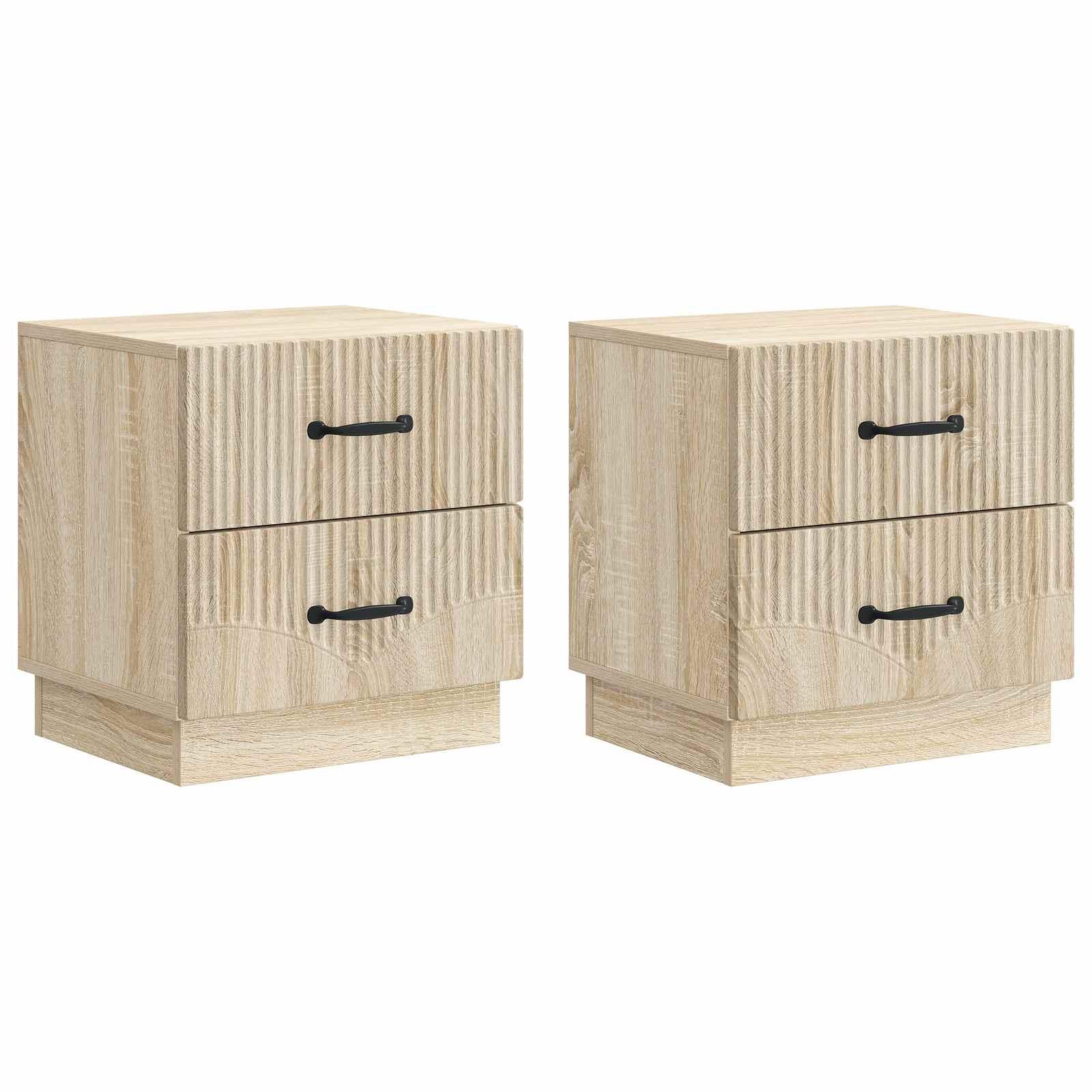 Natskab 2 stk Sonoma-eg 43 x 34,5 x 44,5 cm Konstrueret træ