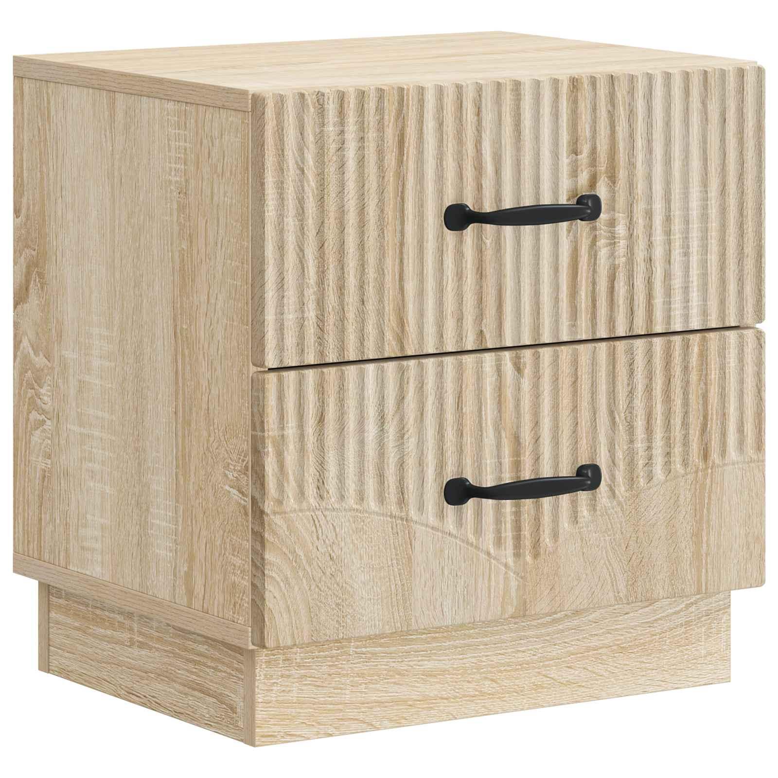 Natskab i sonoma-eg - 43 × 34,5 × 44,5 cm, konstrueret træ, 2 skuffer