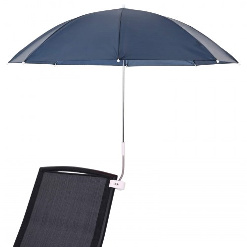 Parasol med klemme - 2 stk, mørkeblå Ø 105 × 86 cm, 170T polyester