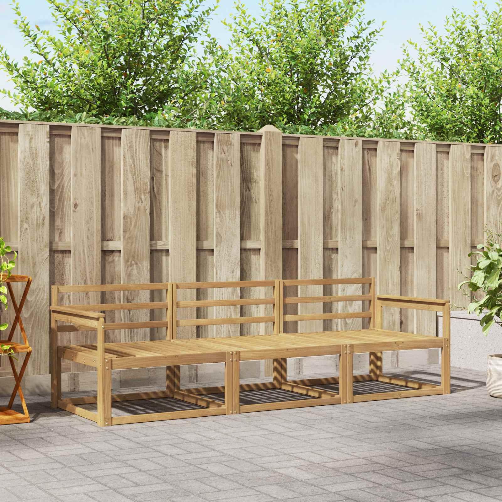 Udendørs sofagruppe 3 stk Hvid 249,5 x 83 x 73 cm