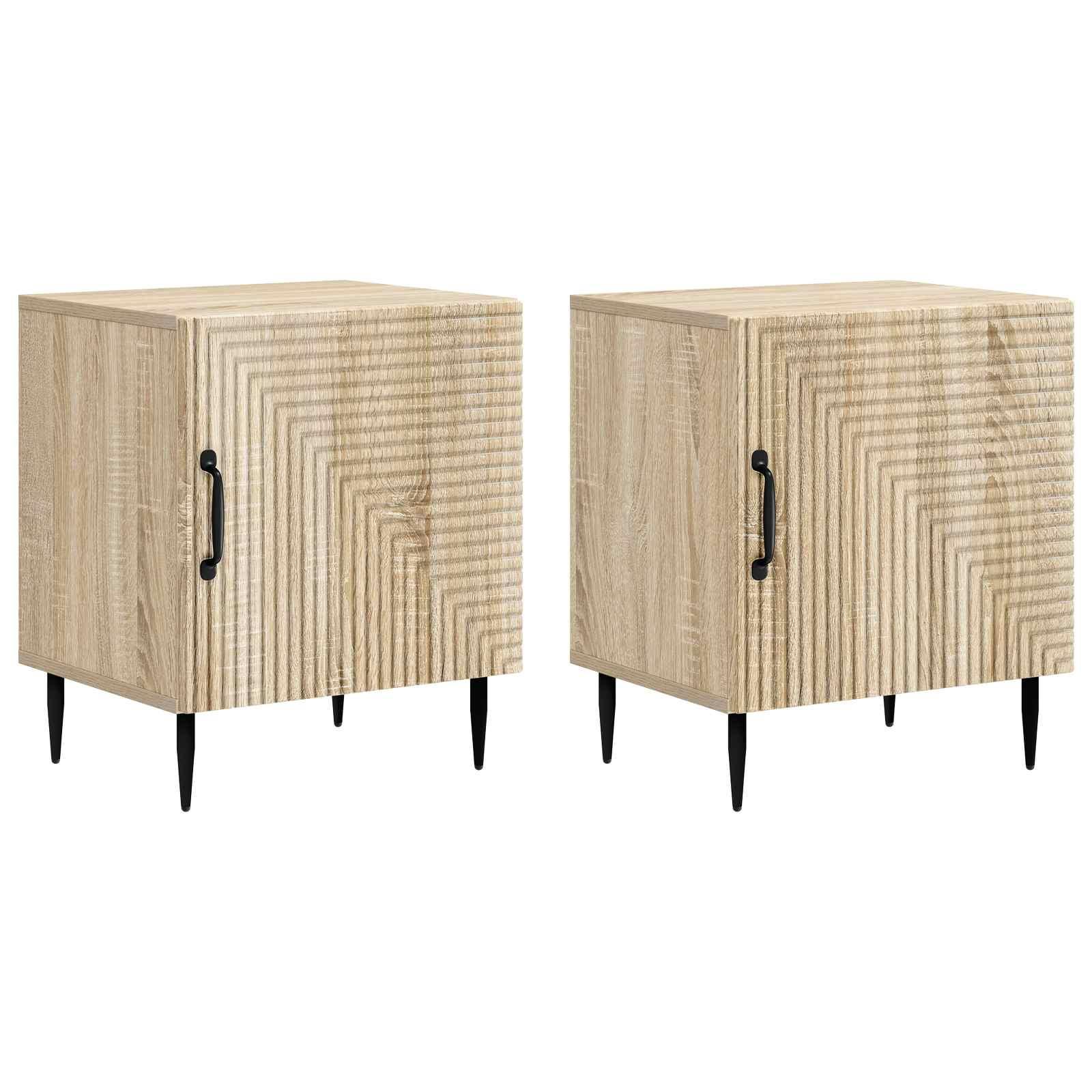 Natskab 2 stk Sonoma-eg 43 x 34,5 x 50 cm Konstrueret træ