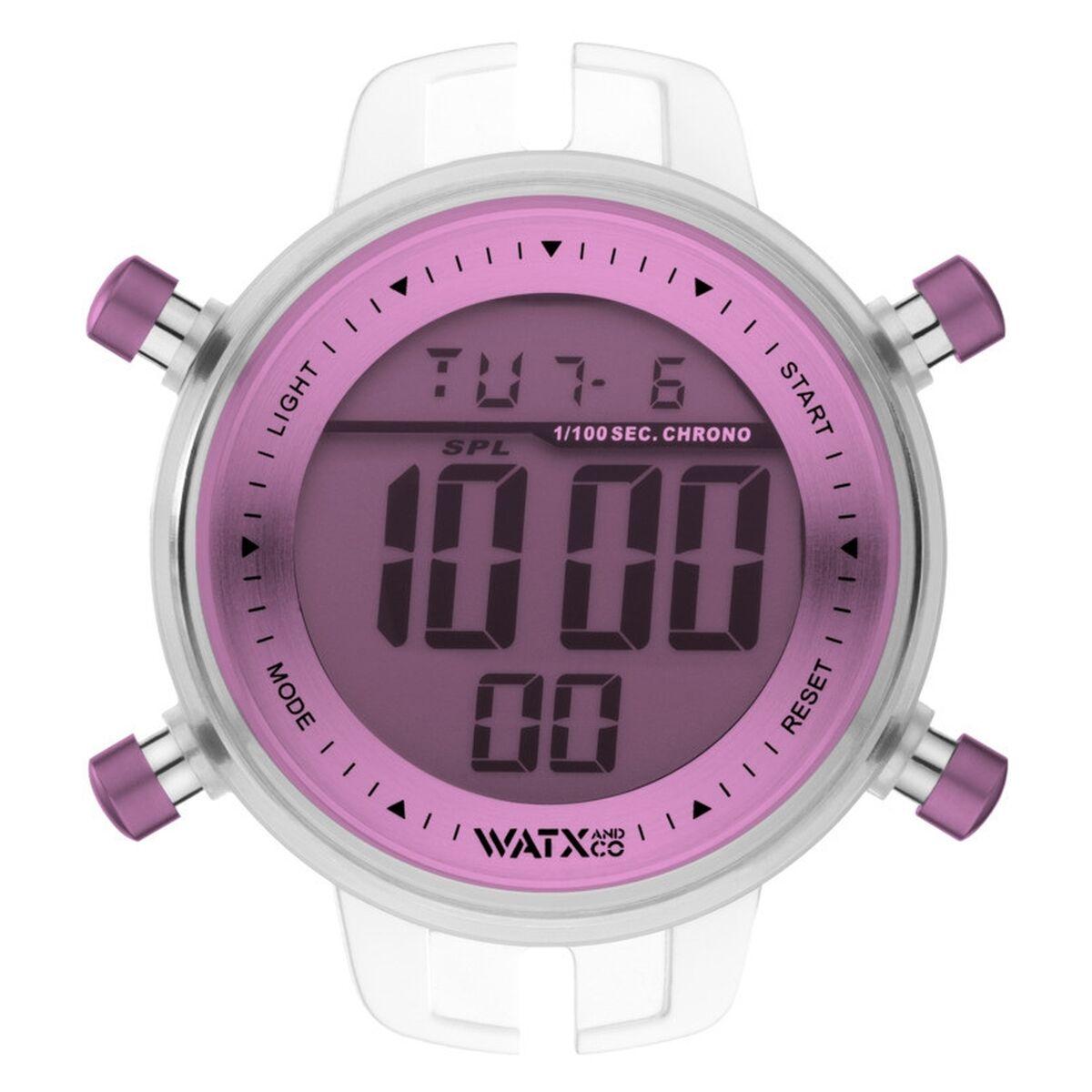 Watx & Colors RWA1090 dameur - digital, 43 mm, rosa/transparens