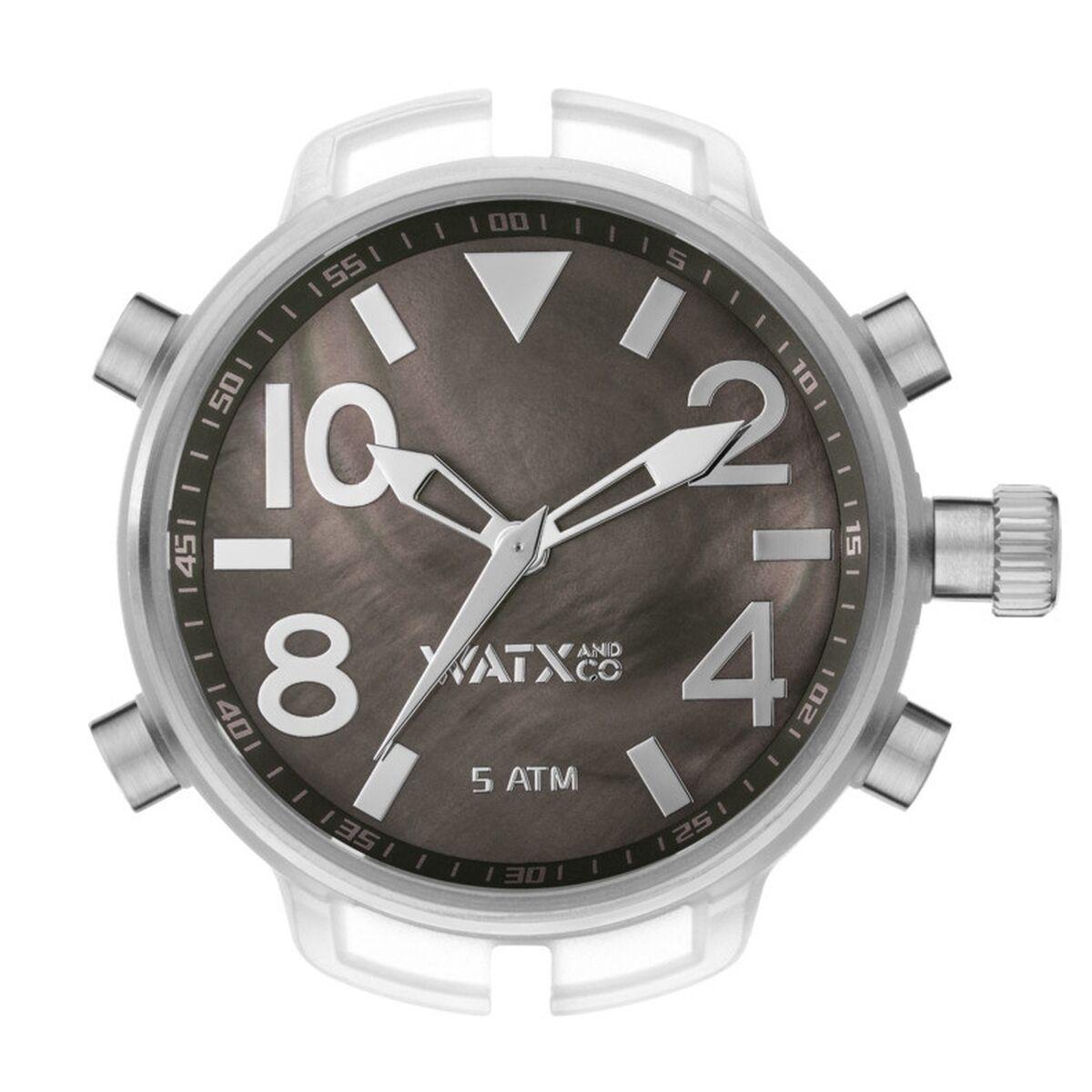 Watx & Colors RWA3714 herreur - brun silikonerem, 49 mm, 5 ATM