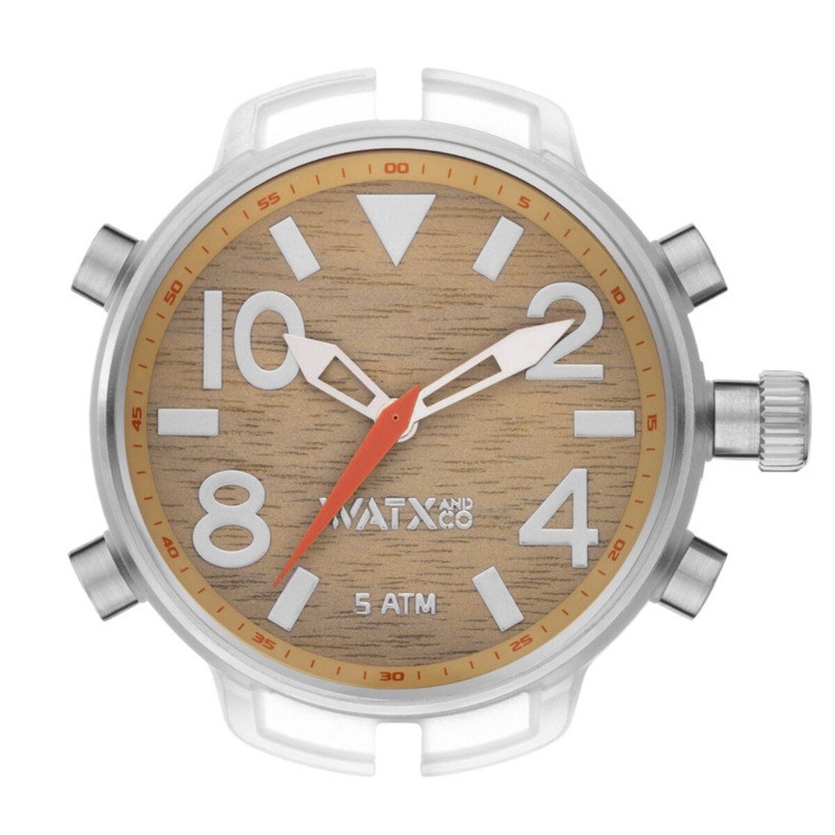 Watx & Colors RWA3709 herreur - brun silikonerem, 49 mm