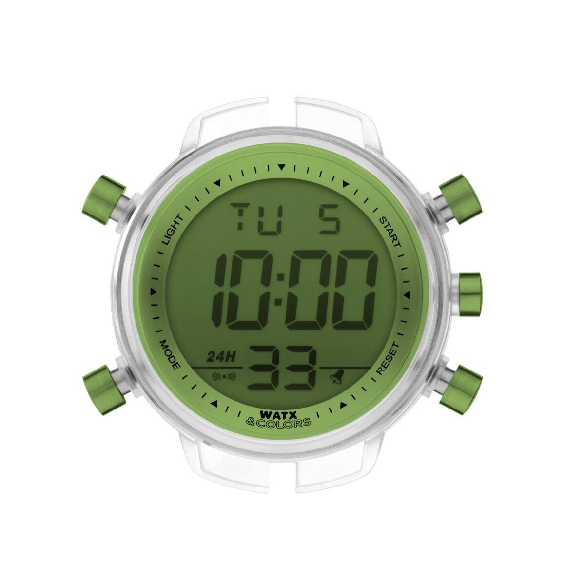 Watx & Colors RWA1792 unisex armbåndsur - grøn silikonerem, 49 mm