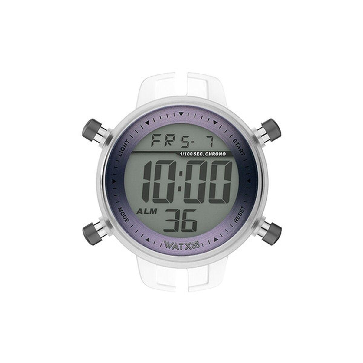 Watx & Colors RWA1066 digitalt armbåndsur til børn - lilla/transparant, Ø 43 mm