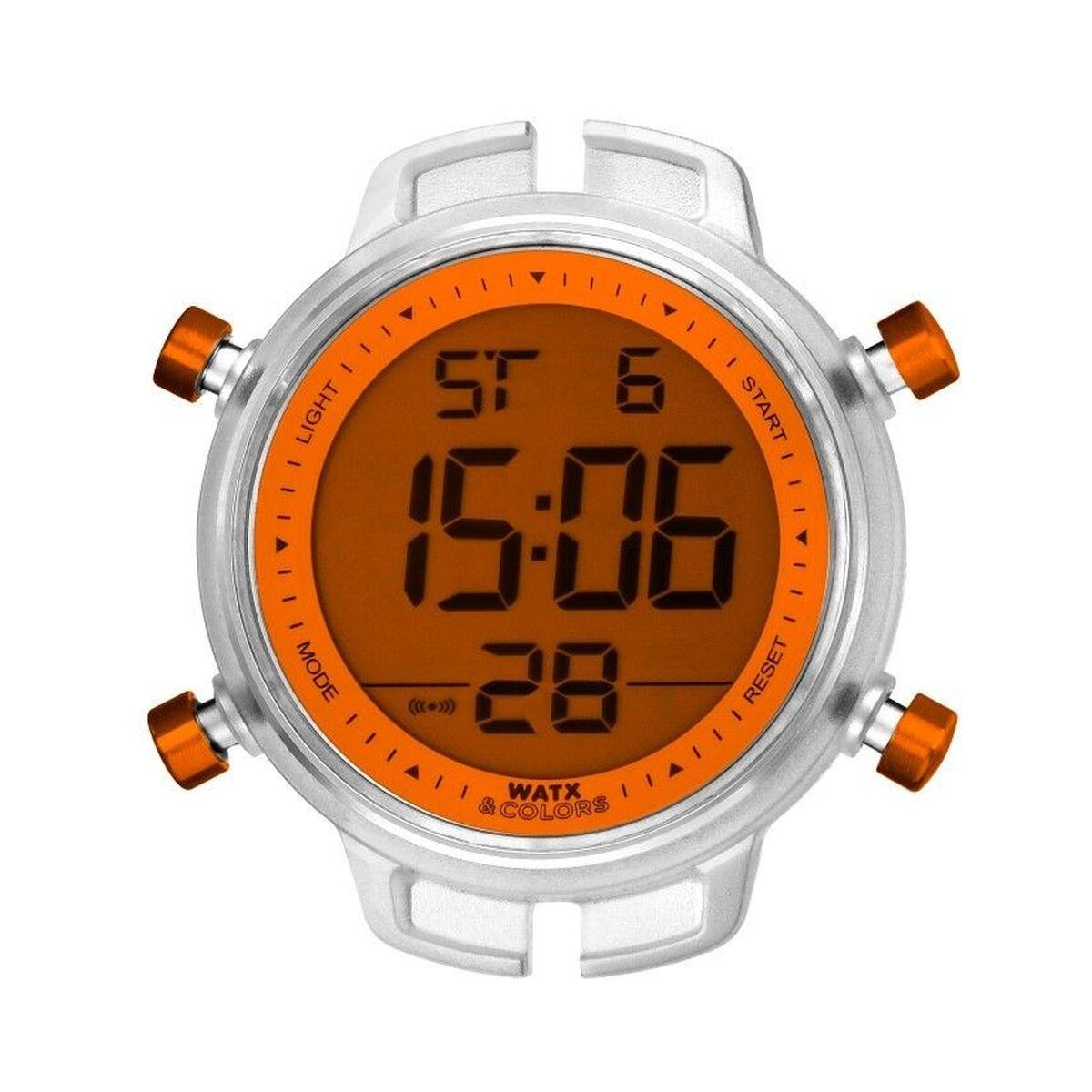 Watx & Colors RWA1717 herreur - sølvfarvet med orange display