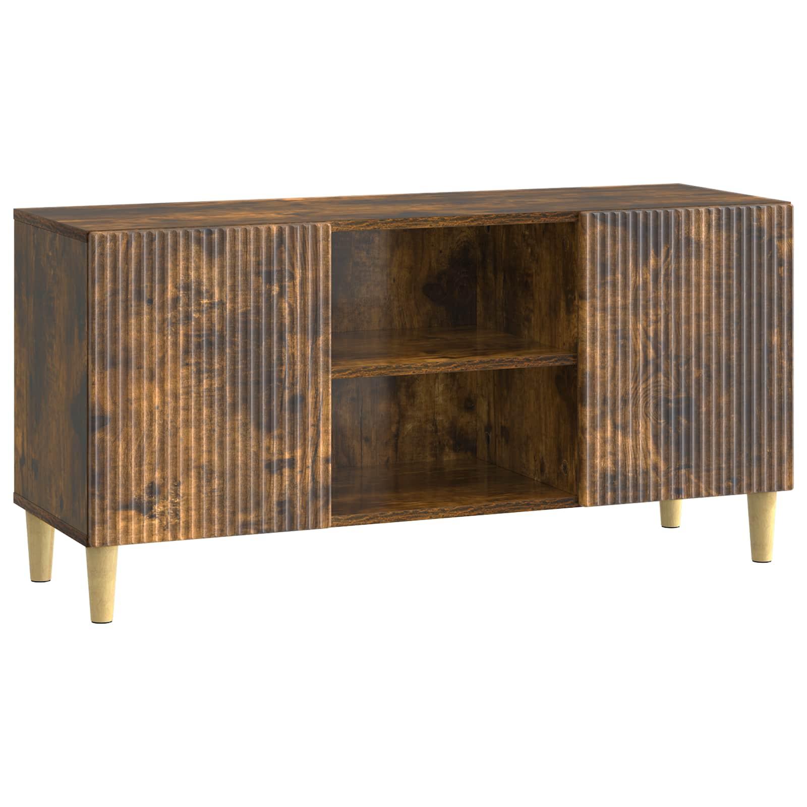 TV-skab Røget eg 102 x 34,5 x 50 cm Konstrueret træ