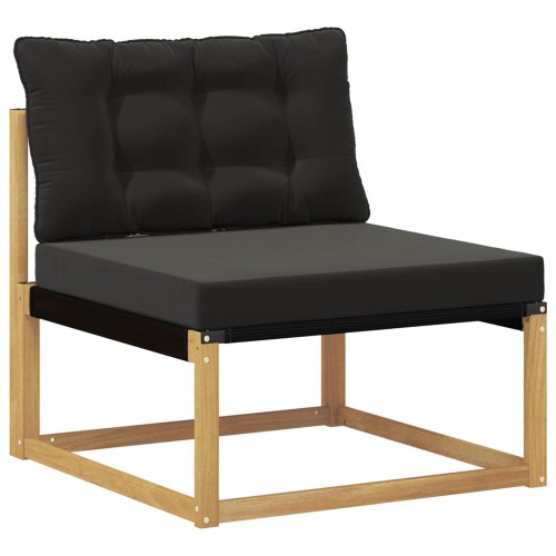 Udendørs sofagruppe 8 stk Hvid og sort 79 x 79 x 37 cm