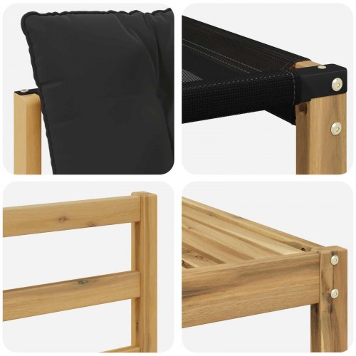 Udendørs sofagruppe 8 stk Hvid og sort 79 x 79 x 37 cm