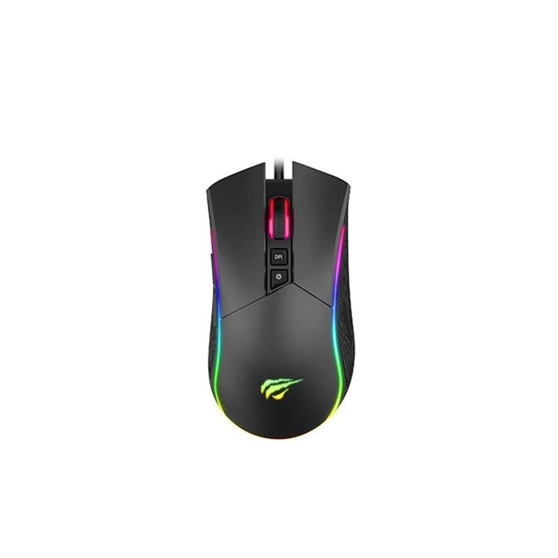 Havit MS1001S V2 gaming-mus - sort/grå, 4.800 DPI, USB