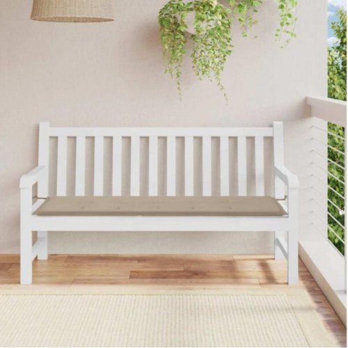Hynde til havebænk 150×50×4 cm i oxfordstof - gråbrun