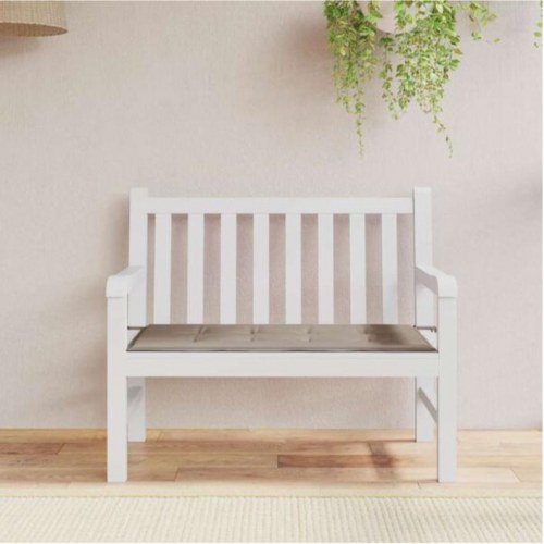 Hynde til havebænk 100×50×4 cm i oxfordstof - gråbrun