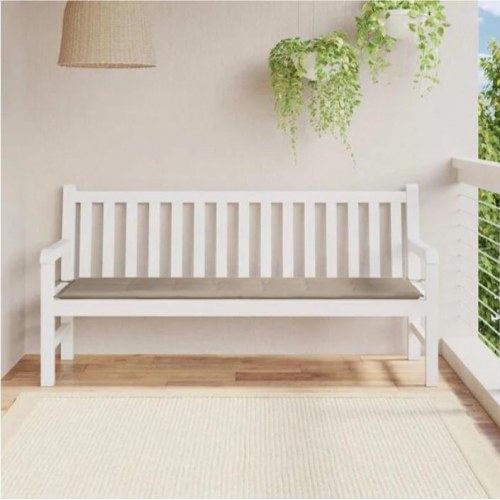 Hynde til havebænk 180×50×4 cm i oxfordstof - gråbrun