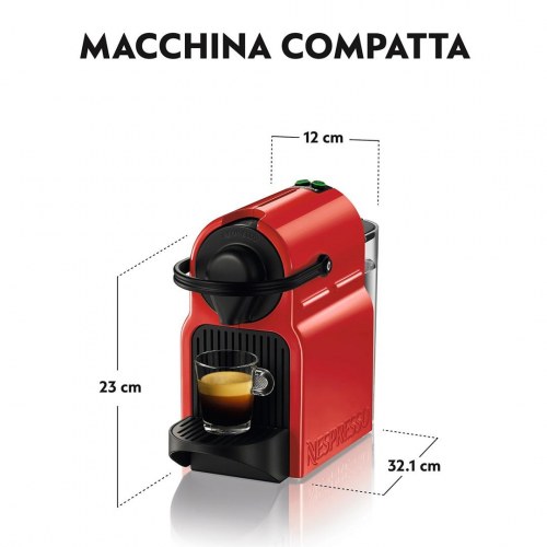 Krups Nespresso Inissia XN1005 kapsel-espressomaskine - rød, 0,7 l, 19 bar