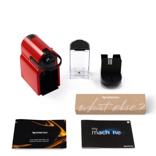 Krups Nespresso Inissia XN1005 kapsel-espressomaskine - rød, 0,7 l, 19 bar