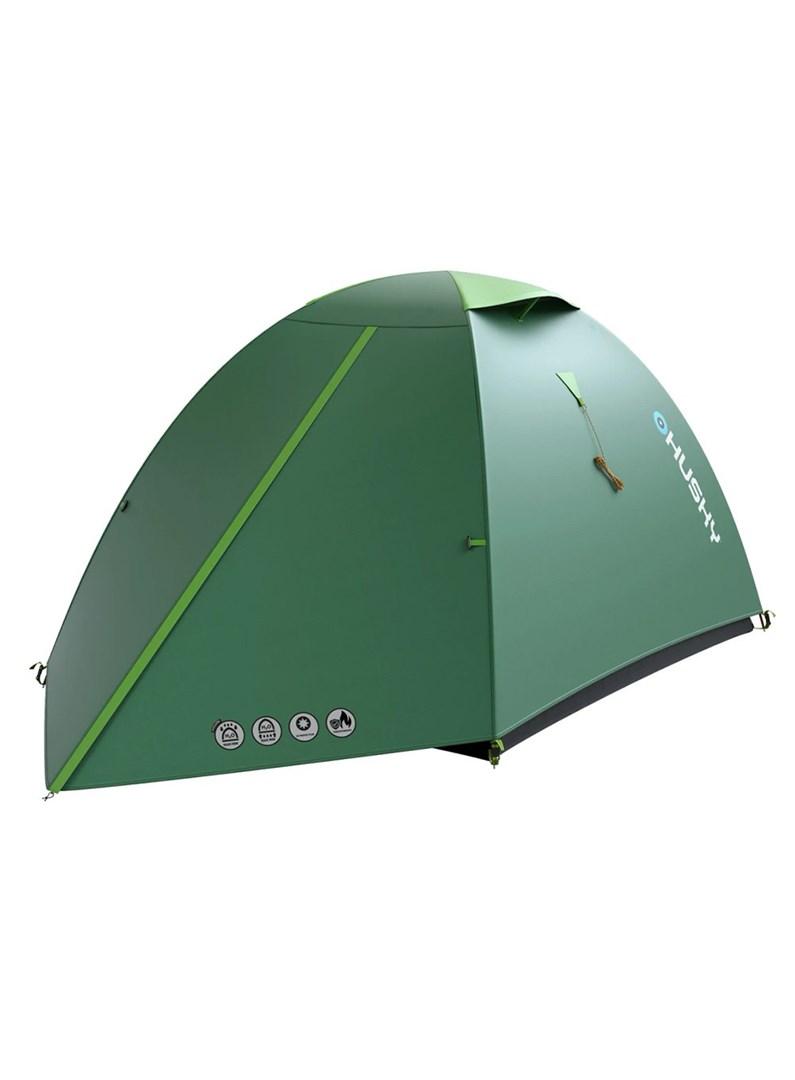 HUSKY Bizam 2 Plus trekningstelt til 2 personer - 145 × 290 × 120 cm, 3,6 kg, grøn